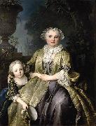Louis Tocque and Her Daughter oil painting